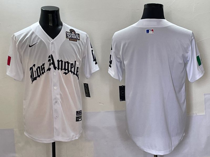 Men Los Angeles Dodgers Blank White Five generations Joint Name 2025 Nike MLB Jersey style 3->los angeles dodgers->MLB Jersey
